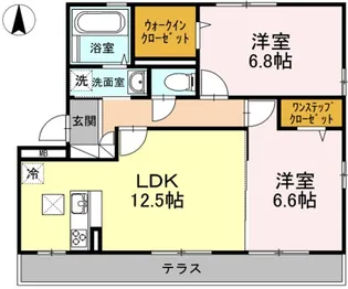 クオーレ・Y II【1階】の間取り