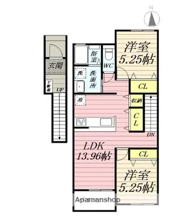 メビウステラス【2階】の間取り