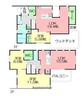 神奈川県藤沢市辻堂6丁目【一戸建】の間取り