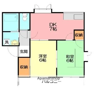 ルミエール加藤B【2階】の間取り