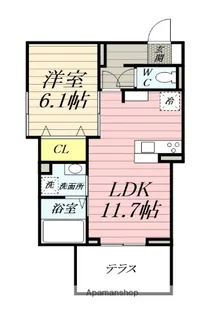 プランドールタナカ【1階】の間取り