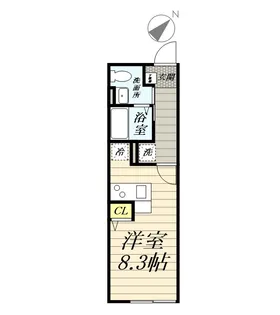 ベイルーム湘南鵠沼【2階】の間取り