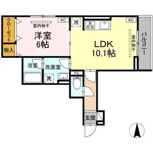 パラディーゾ湘南【2階】の間取り