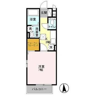 グランモア柳川C【1階】の間取り