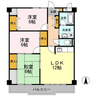 ハイツ飯泉 B棟【3階】の間取り
