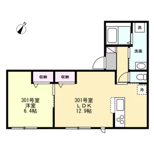 ベイルームプレミア湘南台【3階】の間取り
