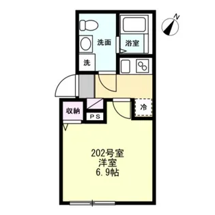 ベイルームプレミア湘南台【2階】の間取り