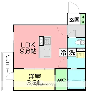 FLEURS DE CERISIER【3階】の間取り