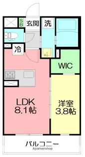FLEURS DE CERISIER【3階】の間取り