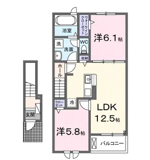 カフア テラス【2階】の間取り