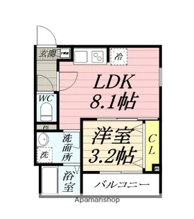 ジーメゾン平塚幸町【2階】の間取り