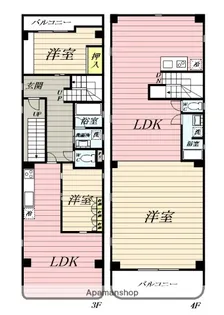 オーシャンビル【3階】の間取り