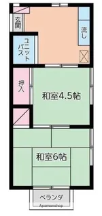 太陽コーポ107【2階】の間取り