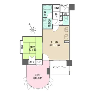 コムーネ湘南辻堂壱番館【2階】の間取り