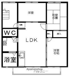 ハイツシルフィード【2階】の間取り