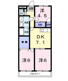 湘南第二ホーワマンション【2階】の間取り