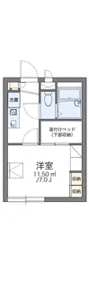 レオパレスミモザ【1階】の間取り
