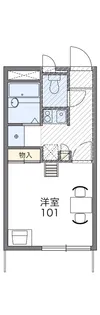 レオパレスフジミハイツC【2階】の間取り