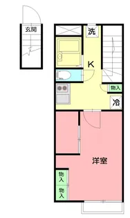 レオパレスメローネⅤ【2階】の間取り