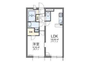 レオパレスすず【104号室】の間取り