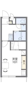 レオパレスエスポワール堀の内【105号室】の間取り