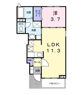 メゾン・セイバリー【1階】の間取り