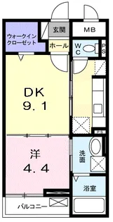シエル・ブルー B【1階】の間取り