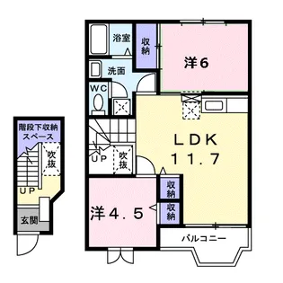 フォンテーヌA【2階】の間取り