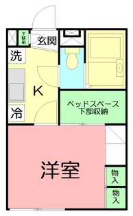 レオパレスストリームⅡ【1階】の間取り