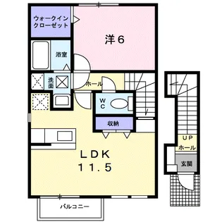 リバーサイドⅠ【2階】の間取り