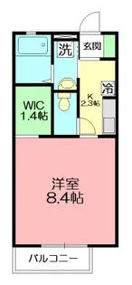 LA SAISON『くず葉の森』 G【202号室号室】の間取り