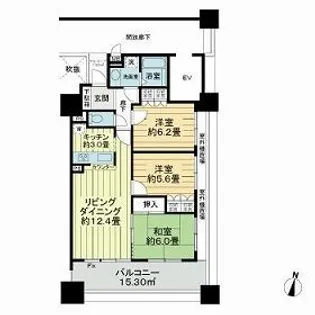 サーパス茅ヶ崎第2【9階】の間取り