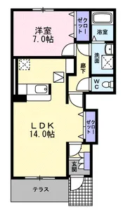ボヌール・プリエ Ⅱ【1階】の間取り