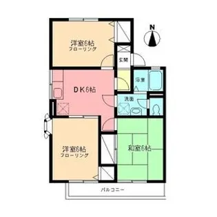 ロイヤルハイツ青木Ⅲ【205号室】の間取り