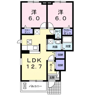 サンビレッジⅢ【1階】の間取り