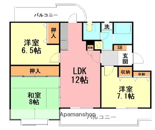 クレール湘南台【4階】の間取り