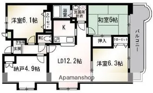 サンジュネス湘南【1階】の間取り