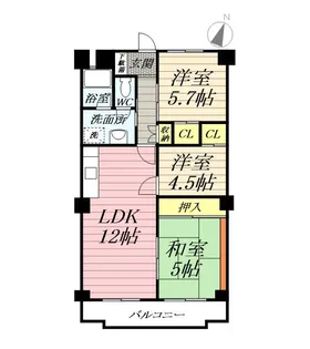 サン80湘南台【2階】の間取り