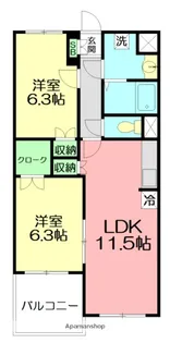 ルミエール湘南【4階】の間取り