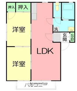 ドミニオン山崎【1階】の間取り