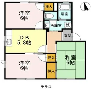 フレグランス・S A【1階】の間取り