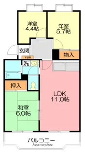 サンパレス湘南【3階】の間取り