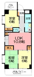 コルビュジェ湘南台【1階】の間取り