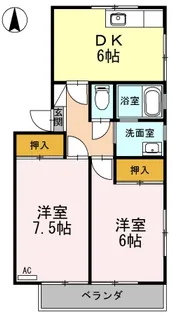 清水ハイム E【2階】の間取り