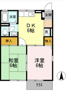 サニーハイツ中村【2階】の間取り