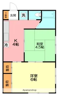美園荘【1階】の間取り
