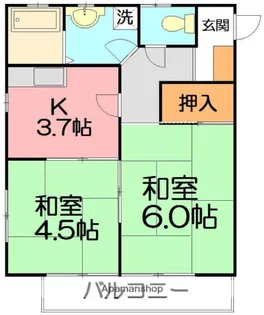 テンプレート若松【2階】の間取り