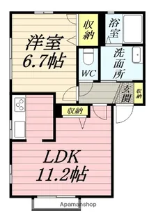 オレンヂコート【1階】の間取り