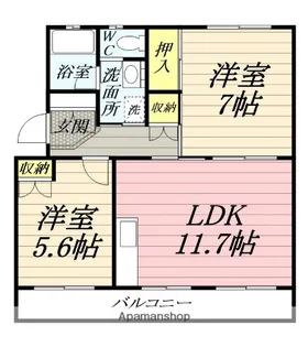 メゾン浜町【4階】の間取り