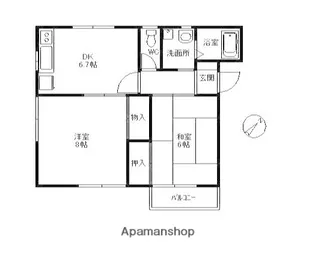 ハイツベルマーレII【2階】の間取り